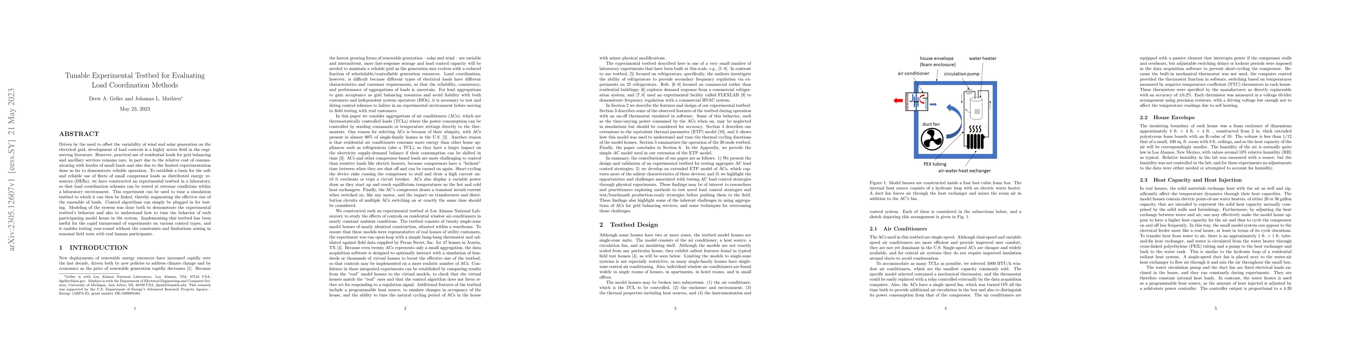 Thumbnail for Tunable Experimental Testbed for Evaluating Load Coordination Methods
