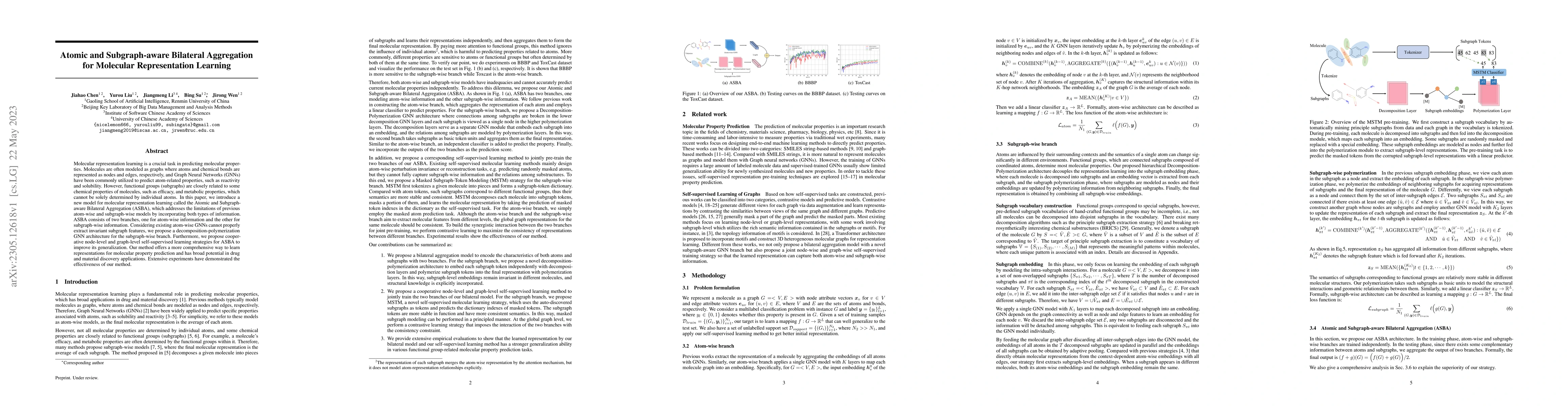 Thumbnail for Atomic and Subgraph-aware Bilateral Aggregation for Molecular
  Representation Learning