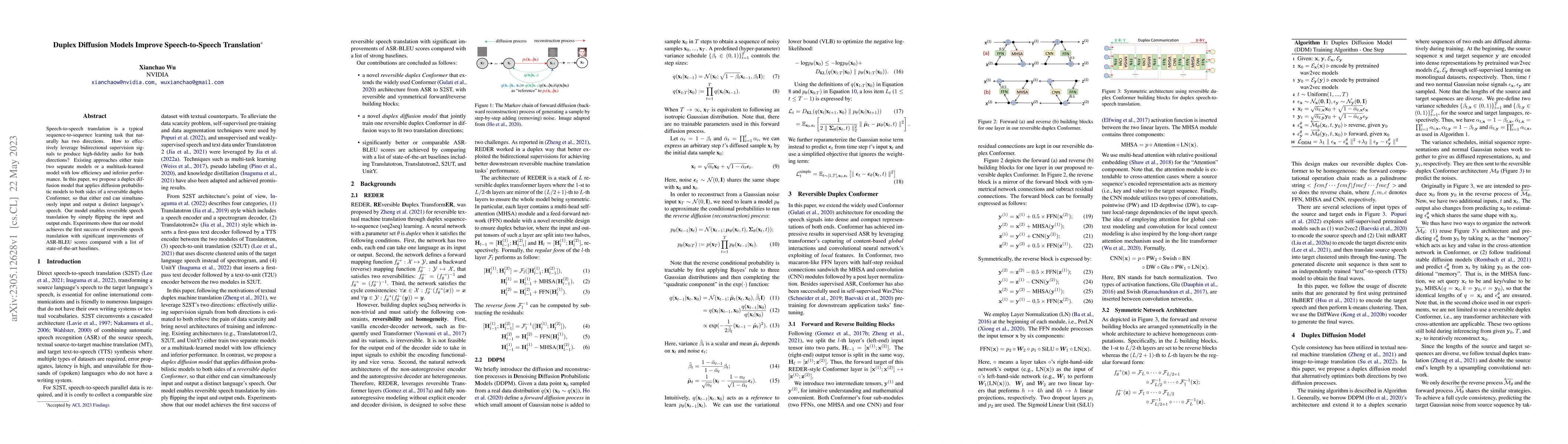Thumbnail for Duplex Diffusion Models Improve Speech-to-Speech Translation