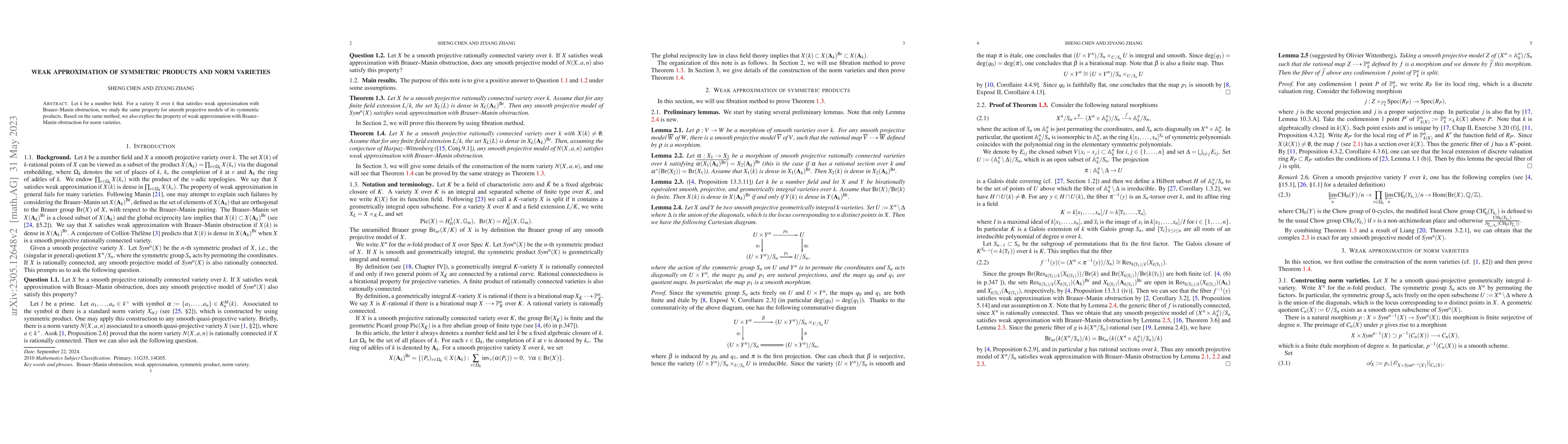 Thumbnail for Weak approximation of symmetric products and norm varieties