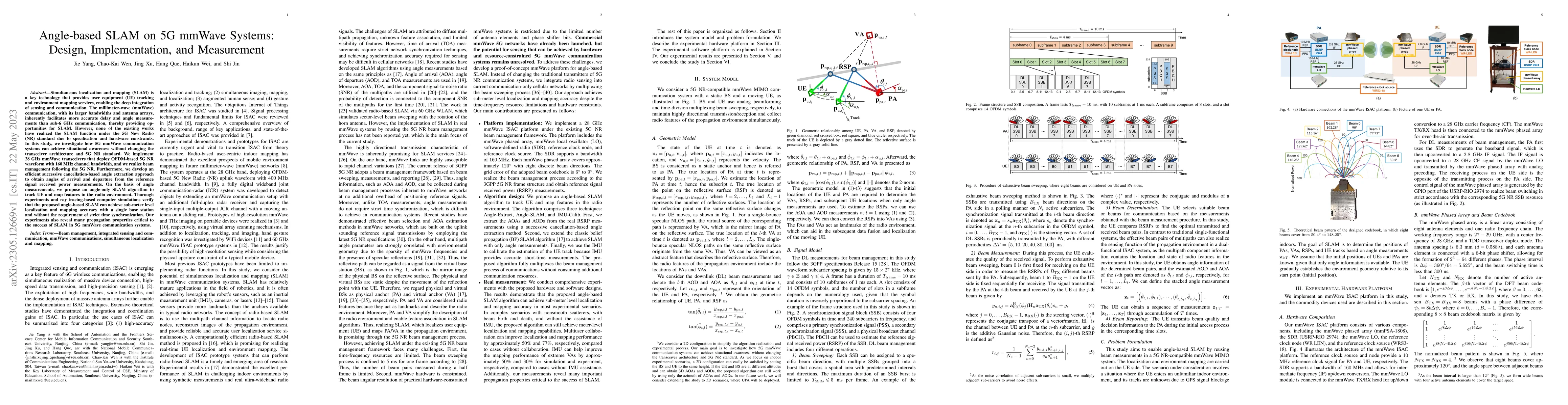 Thumbnail for Angle-based SLAM on 5G mmWave Systems: Design, Implementation, and
  Measurement