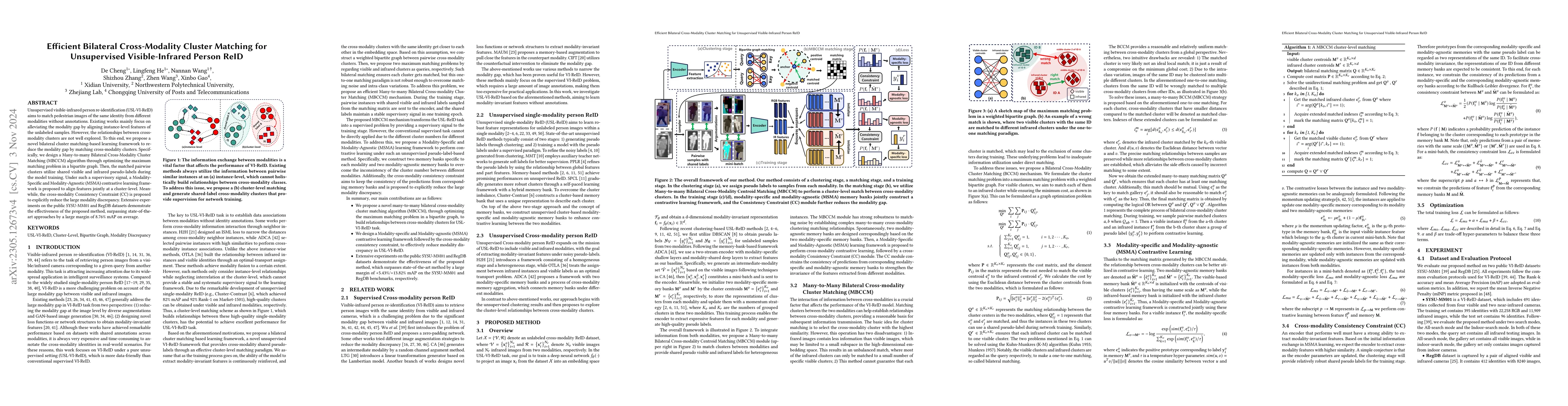 Thumbnail for Efficient Bilateral Cross-Modality Cluster Matching for Unsupervised
  Visible-Infrared Person ReID