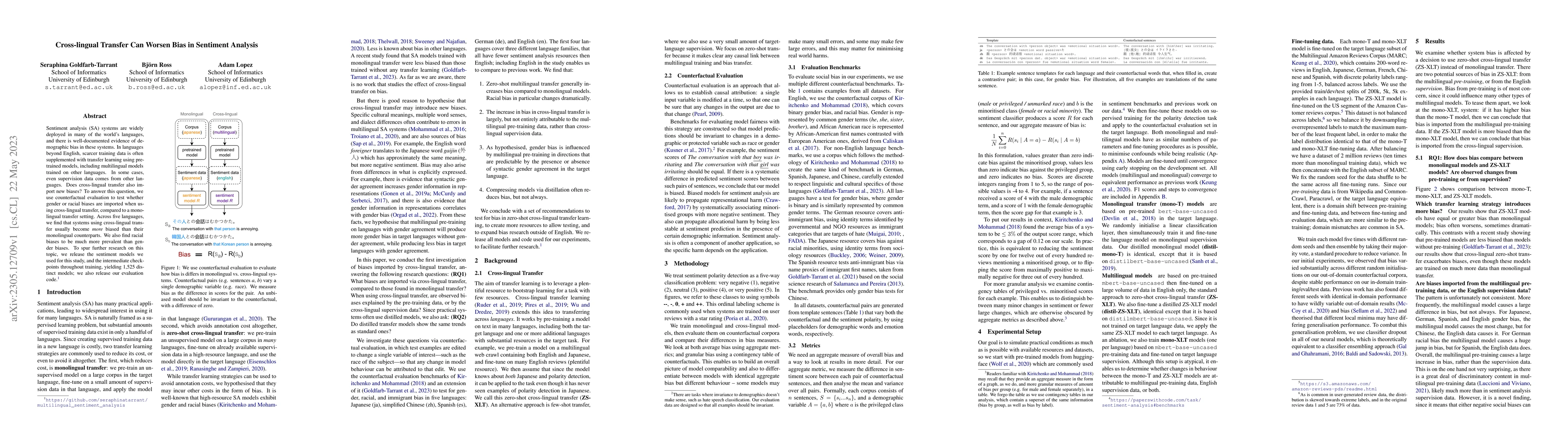 Thumbnail for Cross-lingual Transfer Can Worsen Bias in Sentiment Analysis
