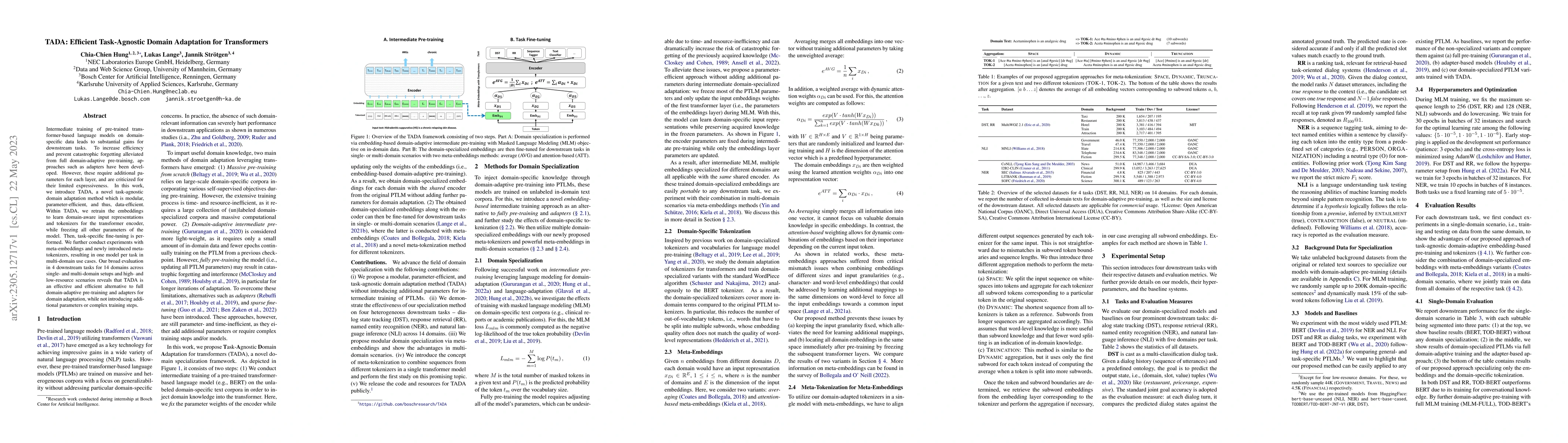 Thumbnail for TADA: Efficient Task-Agnostic Domain Adaptation for Transformers