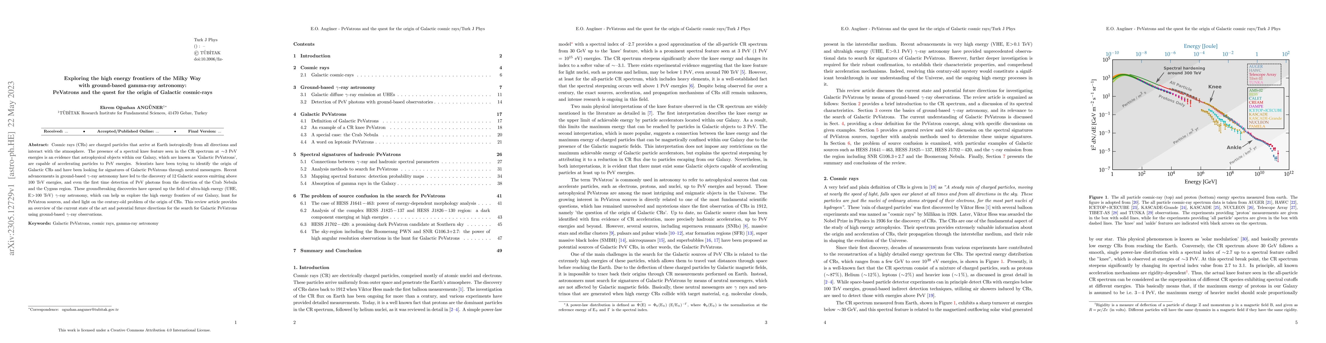 Thumbnail for Exploring the high energy frontiers of the Milky Way with ground-based
  gamma-ray astronomy: PeVatrons and the quest for the origin of Galactic
  cosmic-rays