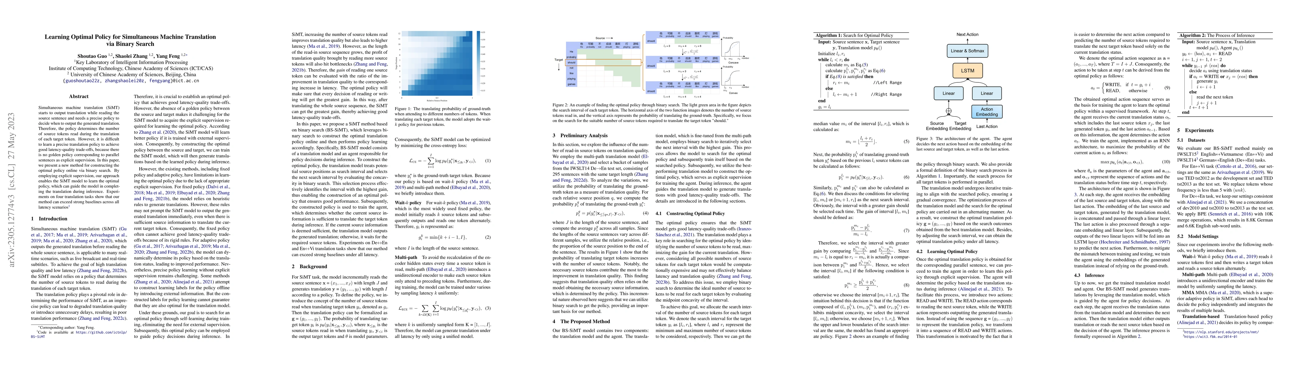 Thumbnail for Learning Optimal Policy for Simultaneous Machine Translation via Binary
  Search
