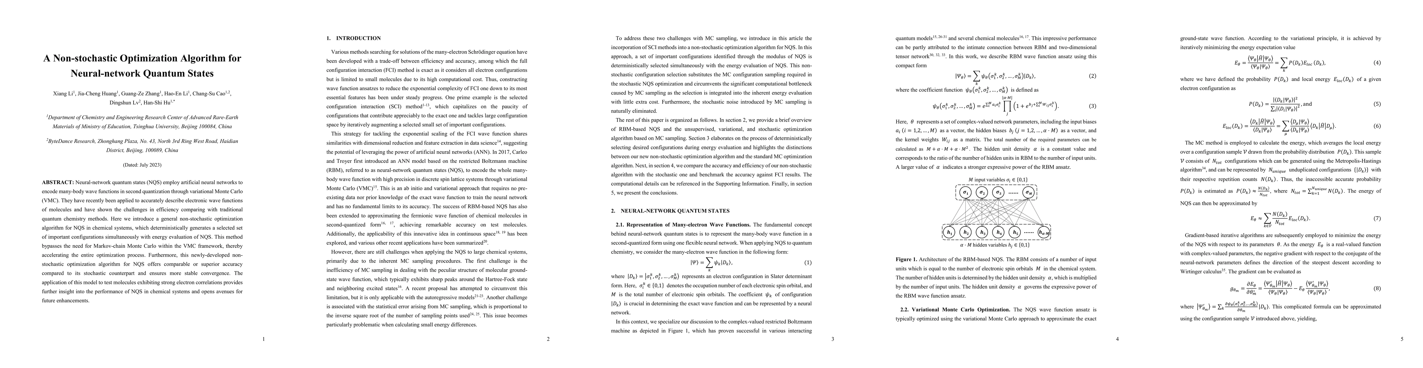 Thumbnail for A Non-stochastic Optimization Algorithm for Neural-network Quantum
  States