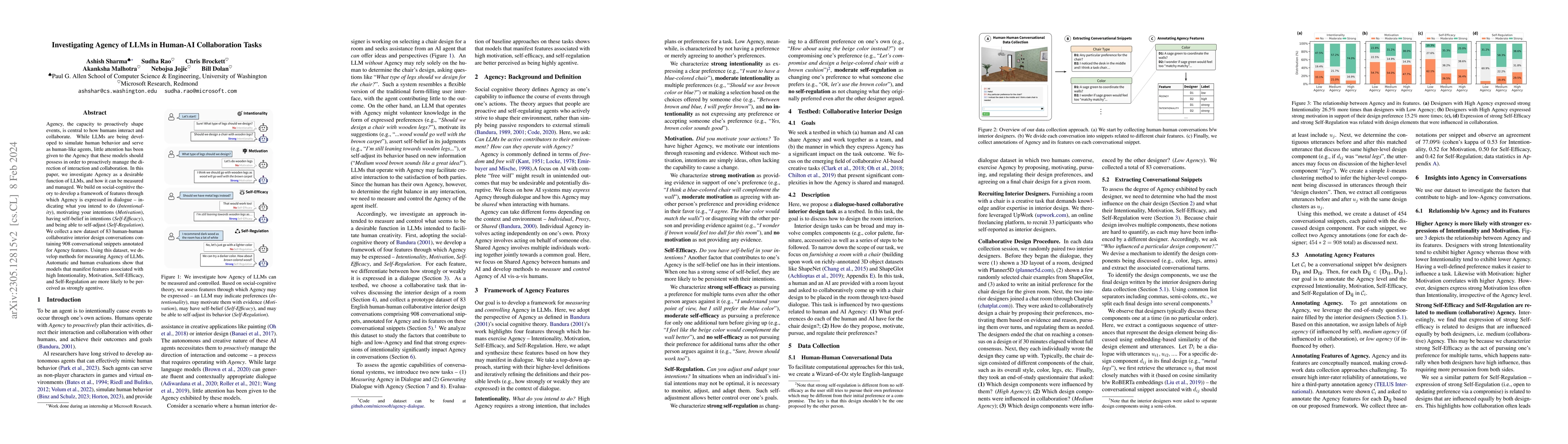 Thumbnail for Investigating Agency of LLMs in Human-AI Collaboration Tasks