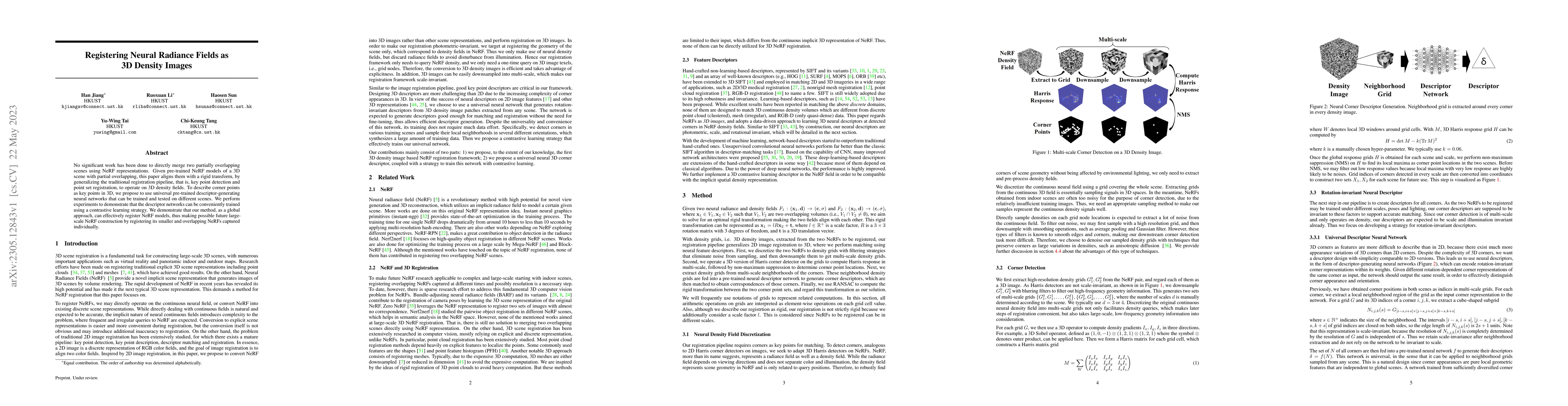 Thumbnail for Registering Neural Radiance Fields as 3D Density Images