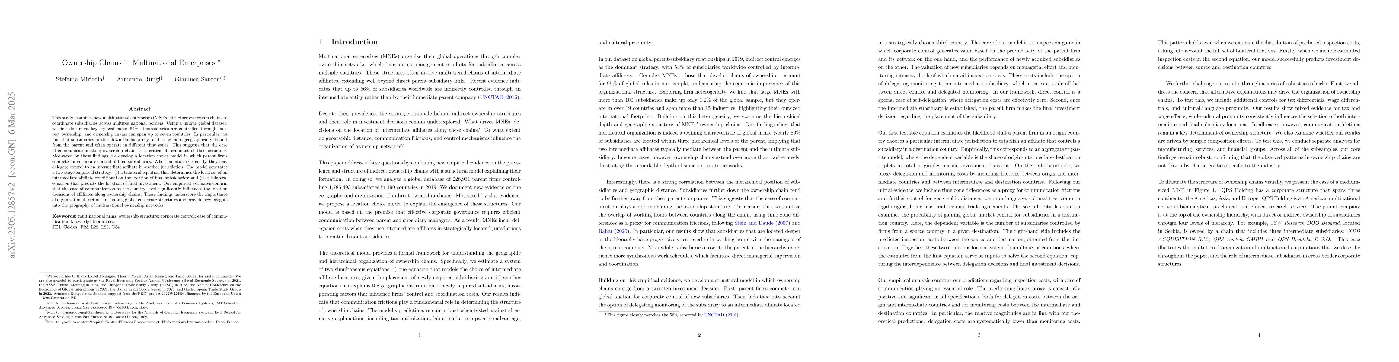 Thumbnail for Ownership Chains in Multinational Enterprises