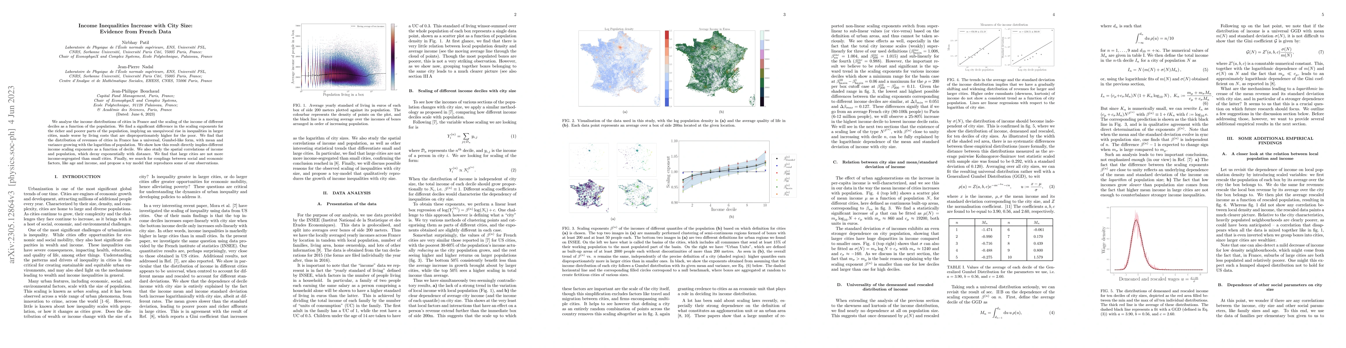 Thumbnail for Income Inequalities Increase with City Size: Evidence from French Data