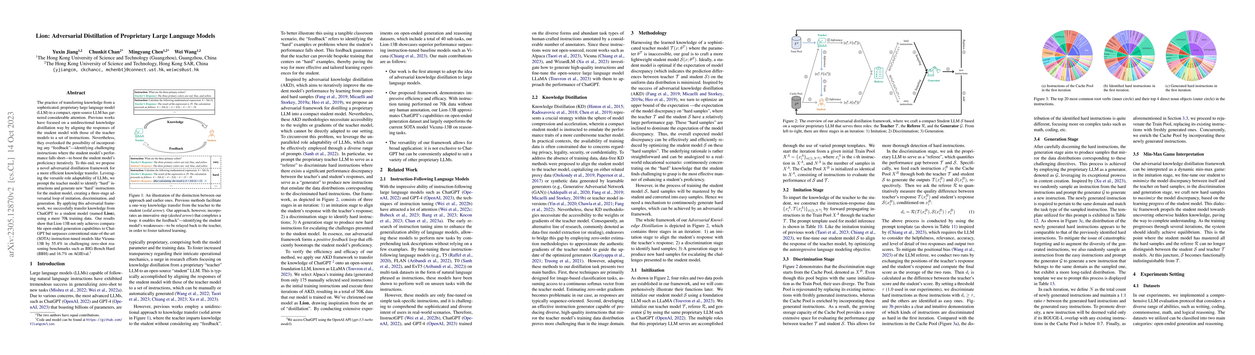Thumbnail for Lion: Adversarial Distillation of Proprietary Large Language Models