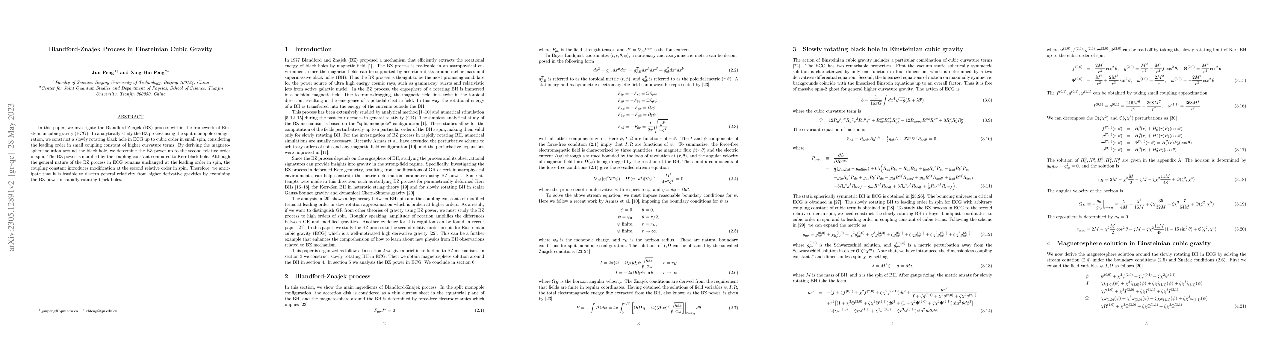 Thumbnail for Blandford-Znajek Process in Einsteinian Cubic Gravity