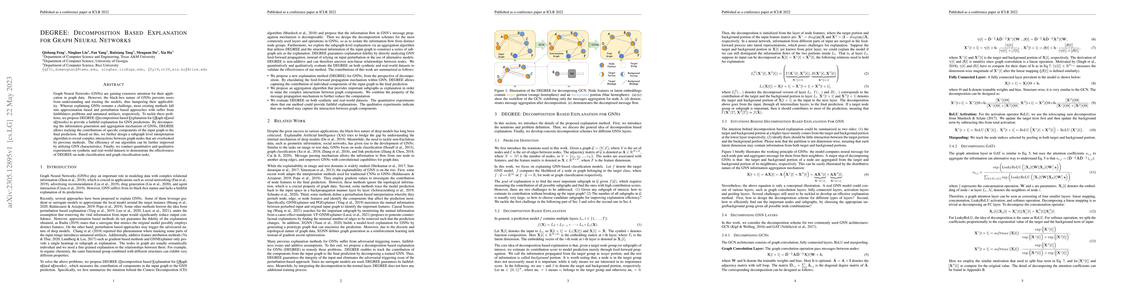 Thumbnail for DEGREE: Decomposition Based Explanation For Graph Neural Networks