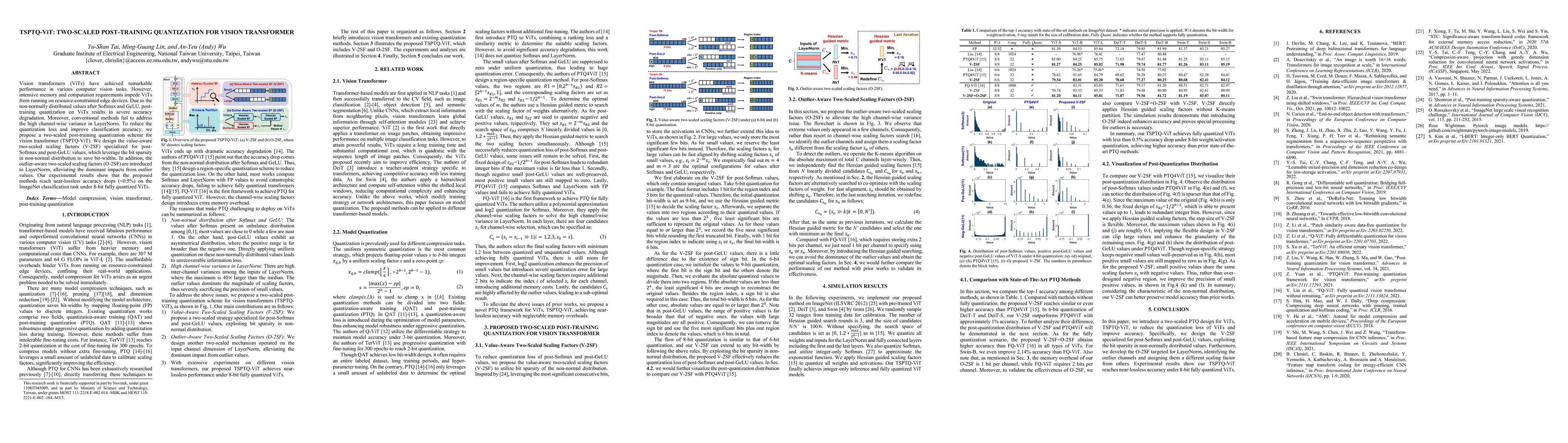 Thumbnail for TSPTQ-ViT: Two-scaled post-training quantization for vision transformer