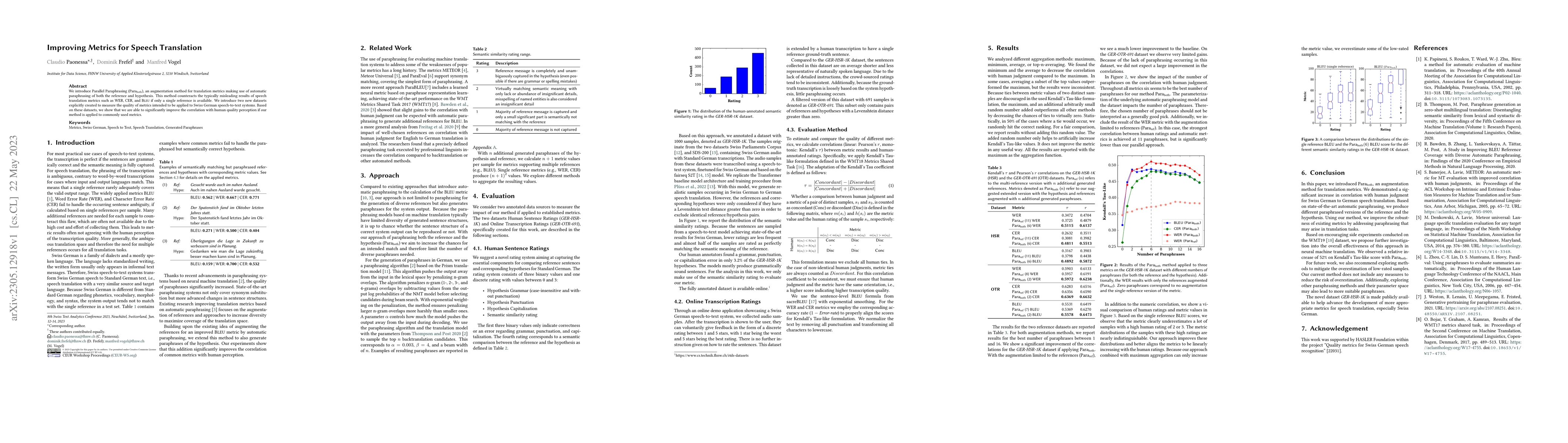 Thumbnail for Improving Metrics for Speech Translation