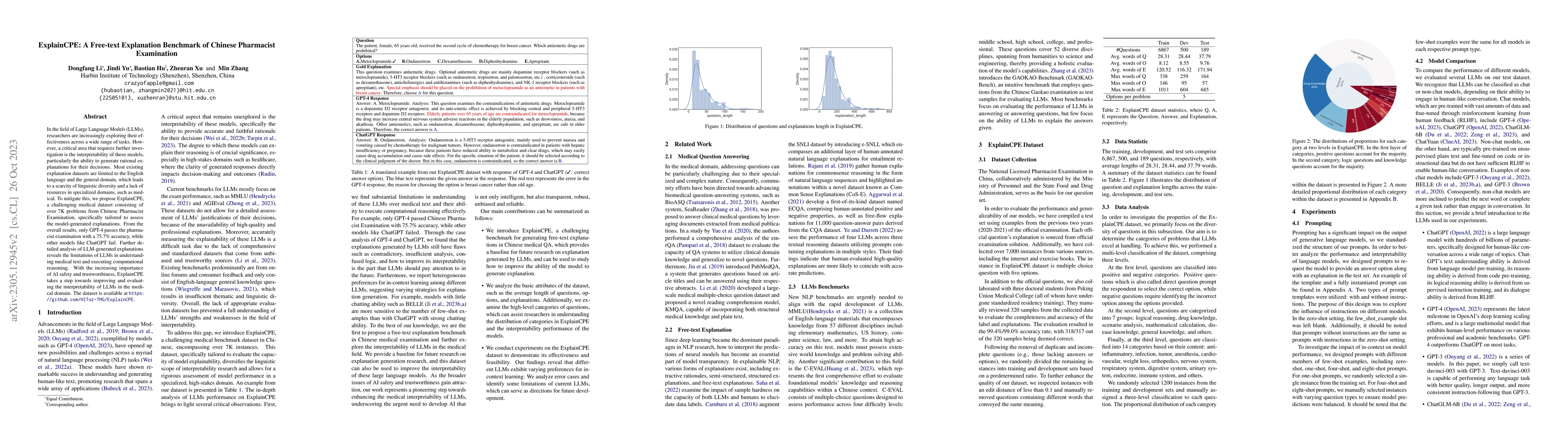 Thumbnail for ExplainCPE: A Free-text Explanation Benchmark of Chinese Pharmacist
  Examination