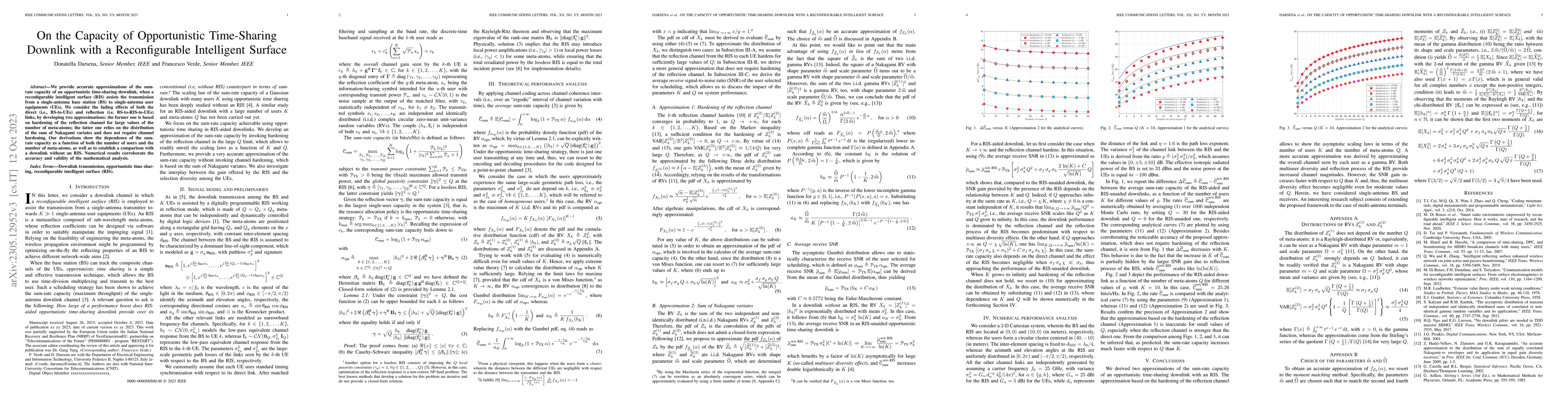 Thumbnail for On the Capacity of Opportunistic Time-Sharing Downlink with a
  Reconfigurable Intelligent Surface