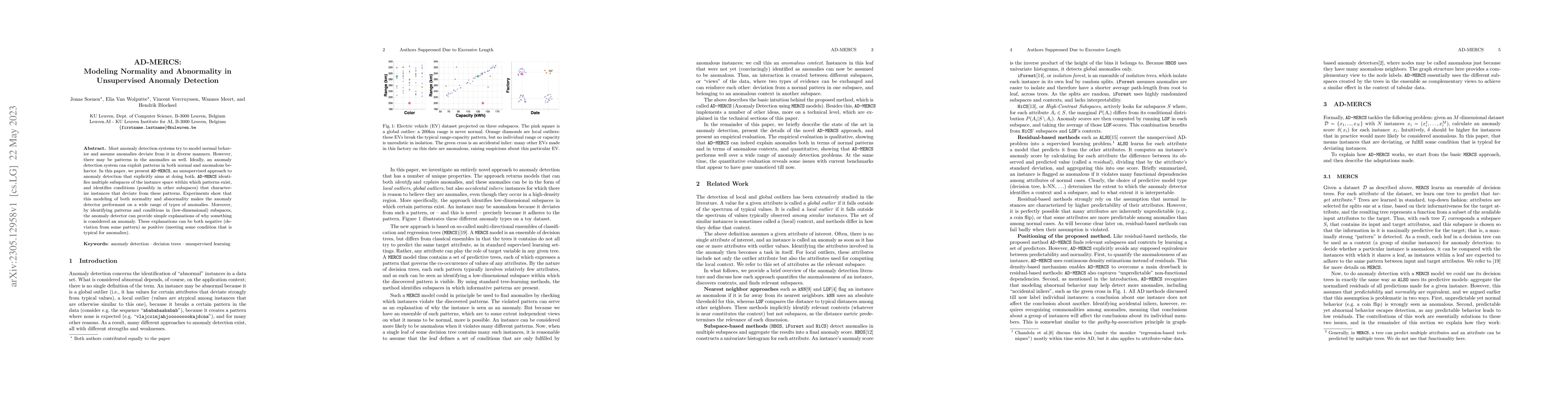 Thumbnail for AD-MERCS: Modeling Normality and Abnormality in Unsupervised Anomaly
  Detection