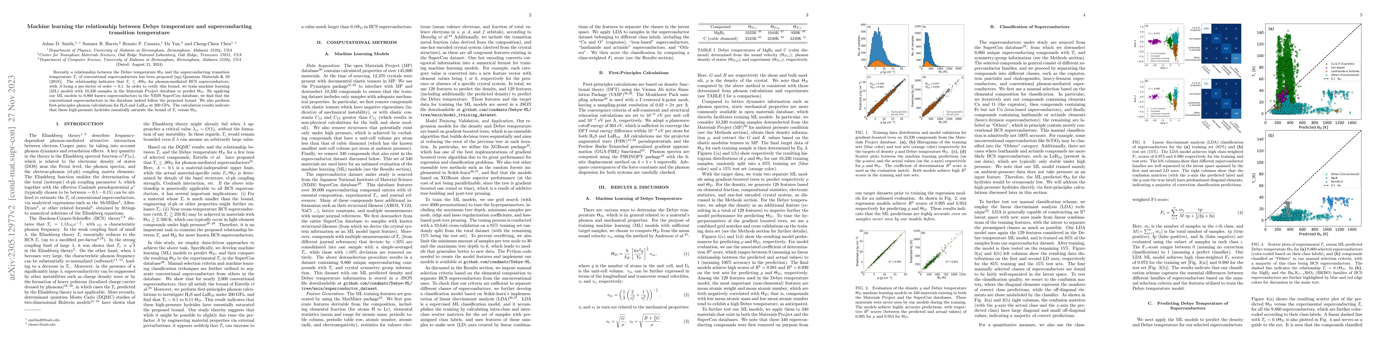 Thumbnail for Machine learning the relationship between Debye temperature and
  superconducting transition temperature