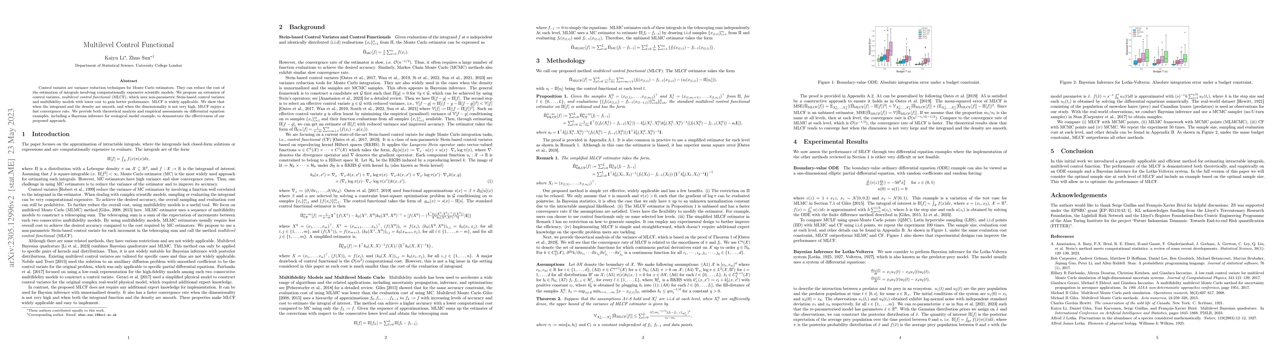 Thumbnail for Multilevel Control Functional