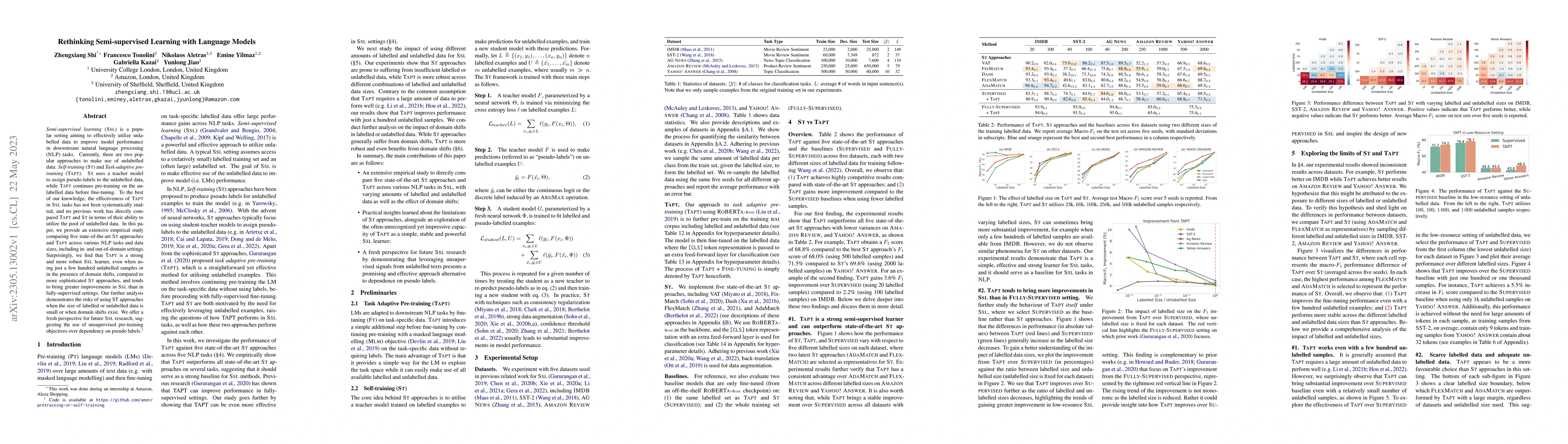 Thumbnail for Rethinking Semi-supervised Learning with Language Models