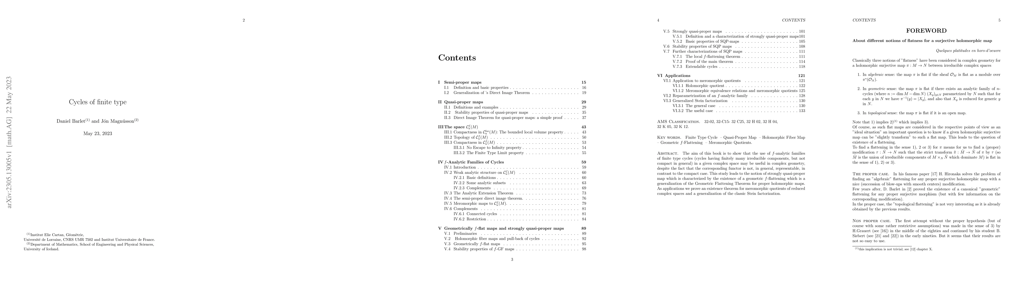 Thumbnail for Cycles of finite type