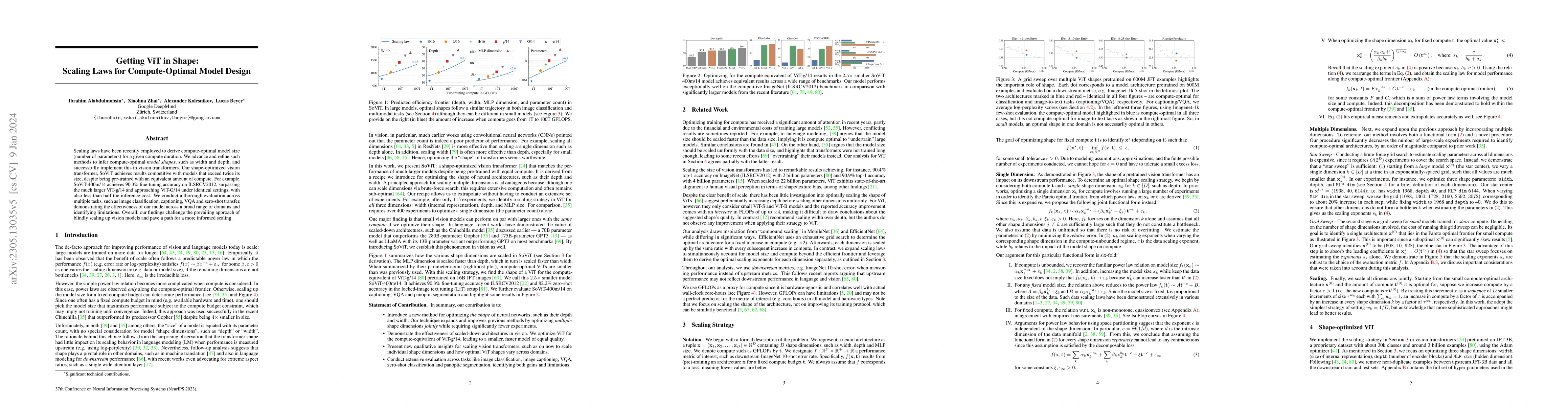 Thumbnail for Getting ViT in Shape: Scaling Laws for Compute-Optimal Model Design