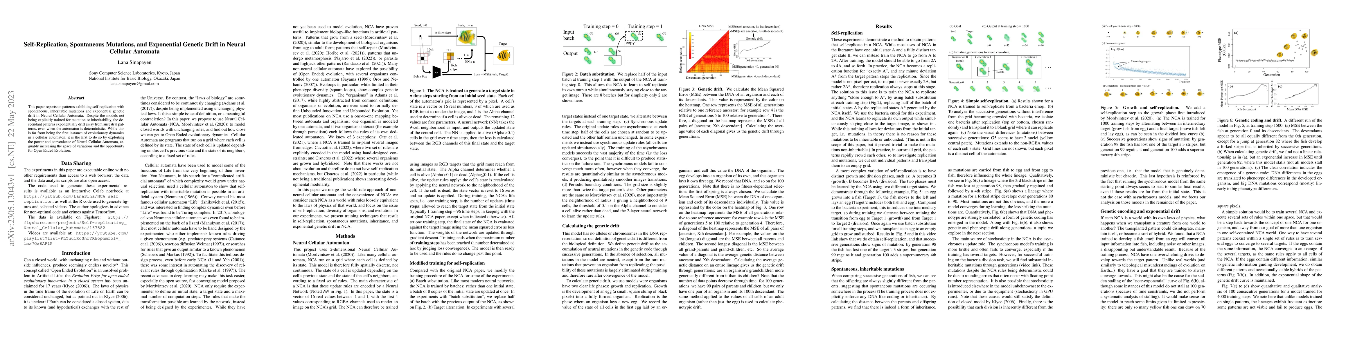 Thumbnail for Self-Replication, Spontaneous Mutations, and Exponential Genetic Drift
  in Neural Cellular Automata