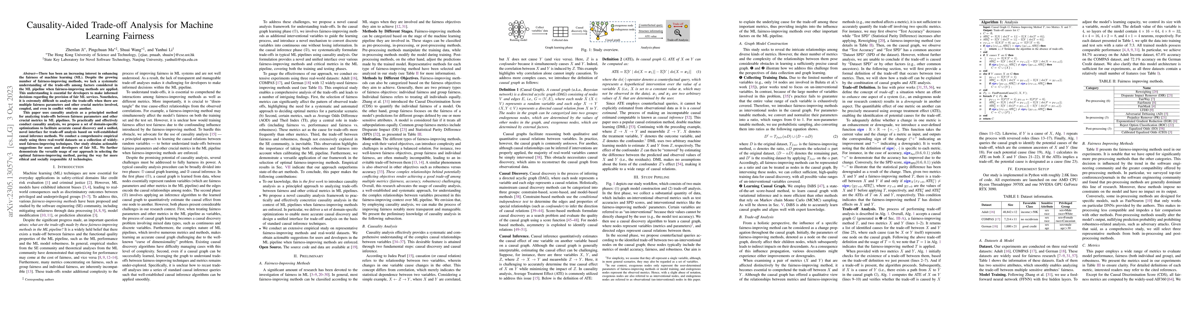 Thumbnail for Causality-Aided Trade-off Analysis for Machine Learning Fairness
