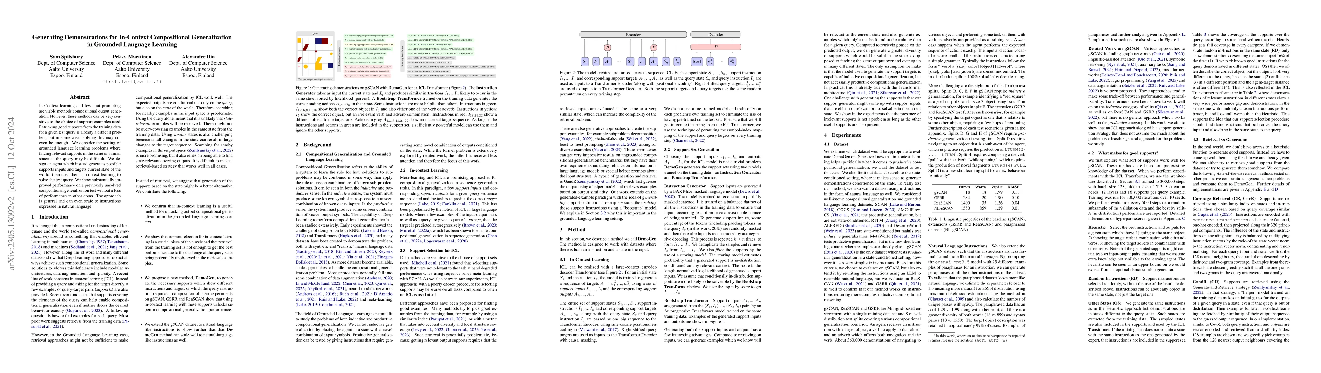 Thumbnail for Improved Compositional Generalization by Generating Demonstrations for
  Meta-Learning