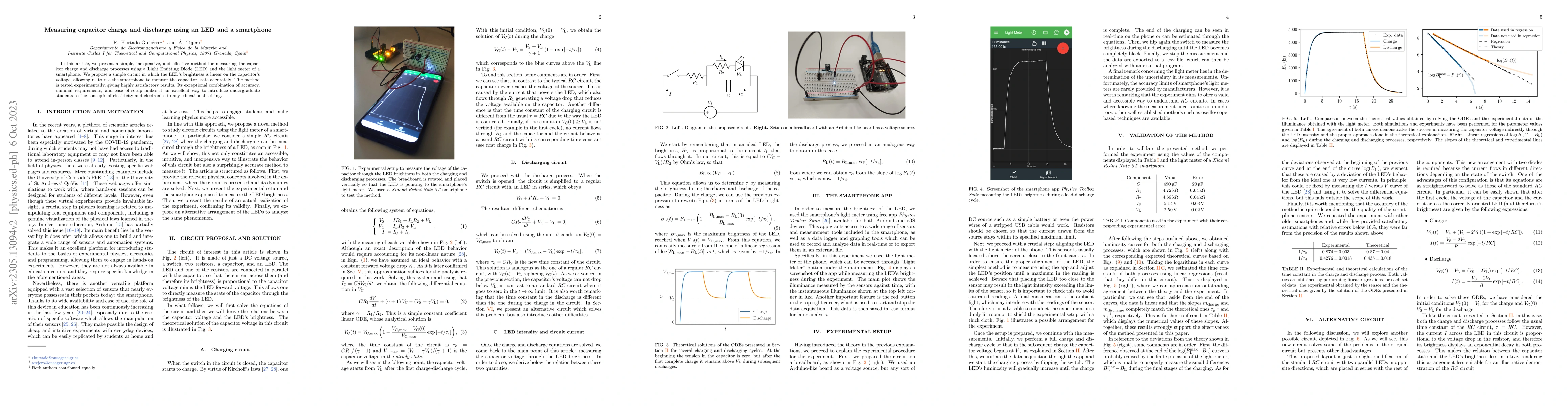 Thumbnail for Measuring the capacitor charge and discharge with a LED and a smartphone