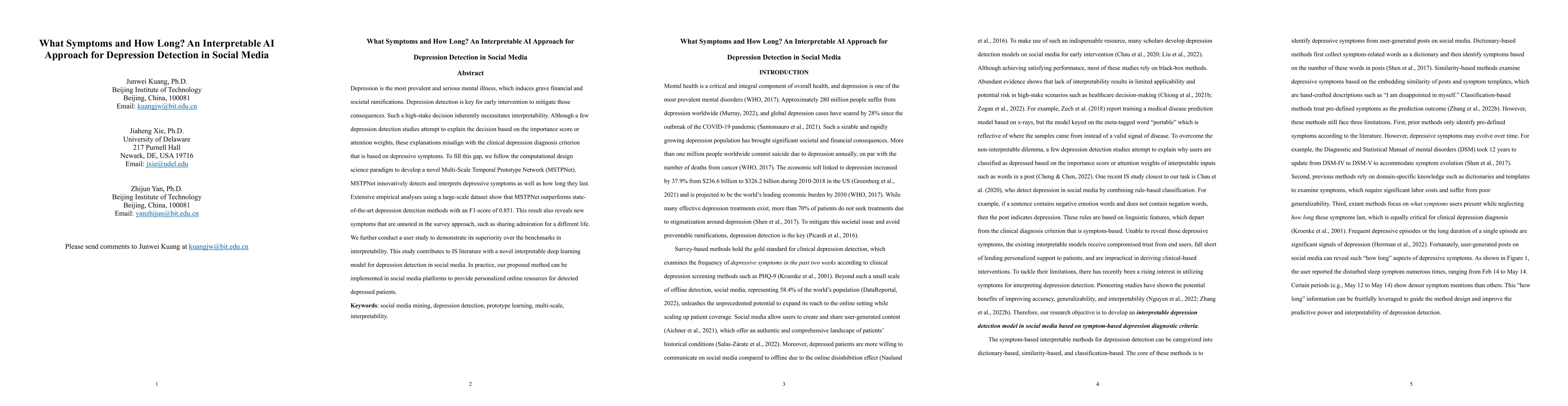 Thumbnail for What Symptoms and How Long? An Interpretable AI Approach for Depression
  Detection in Social Media