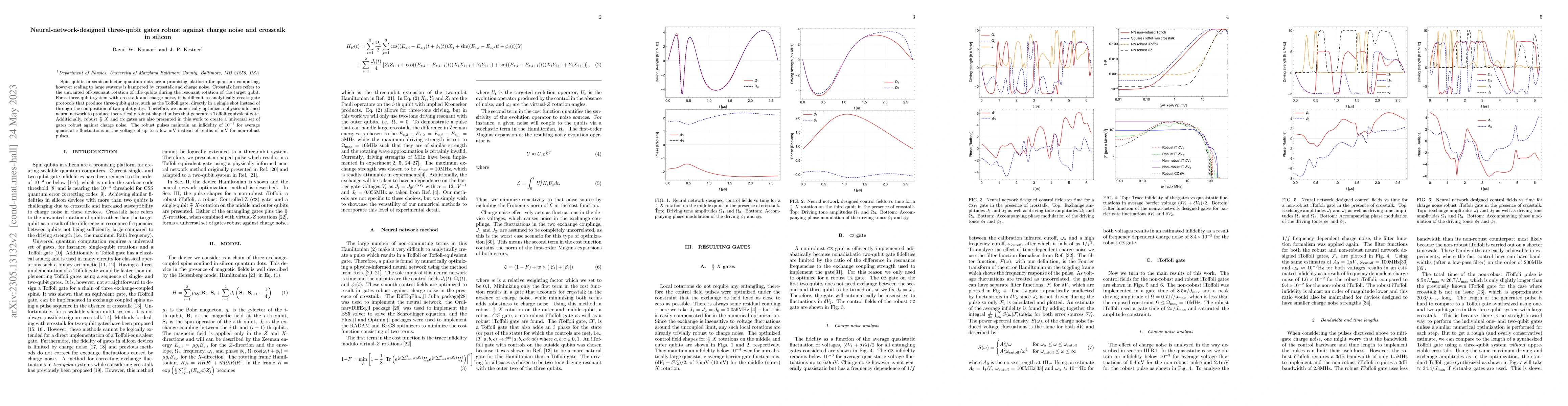 Thumbnail for Neural-network-designed three-qubit gates robust against charge noise
  and crosstalk in silicon