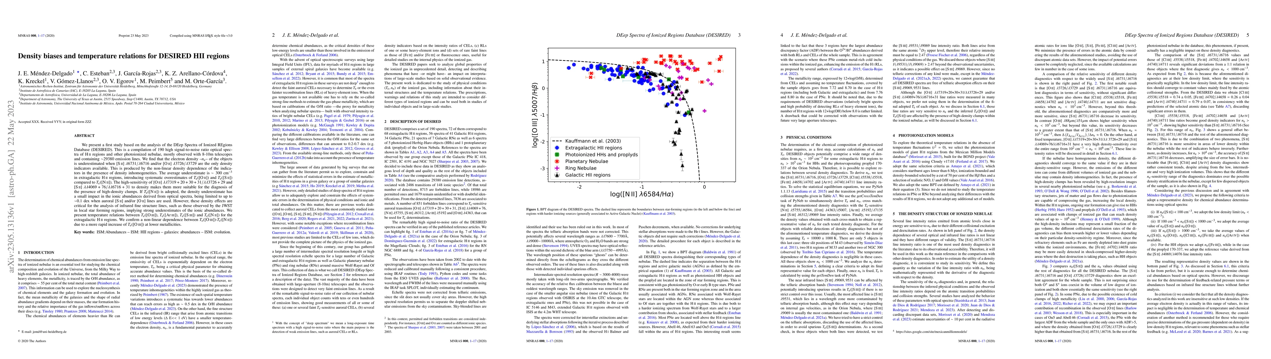 Thumbnail for Density biases and temperature relations for DESIRED HII regions