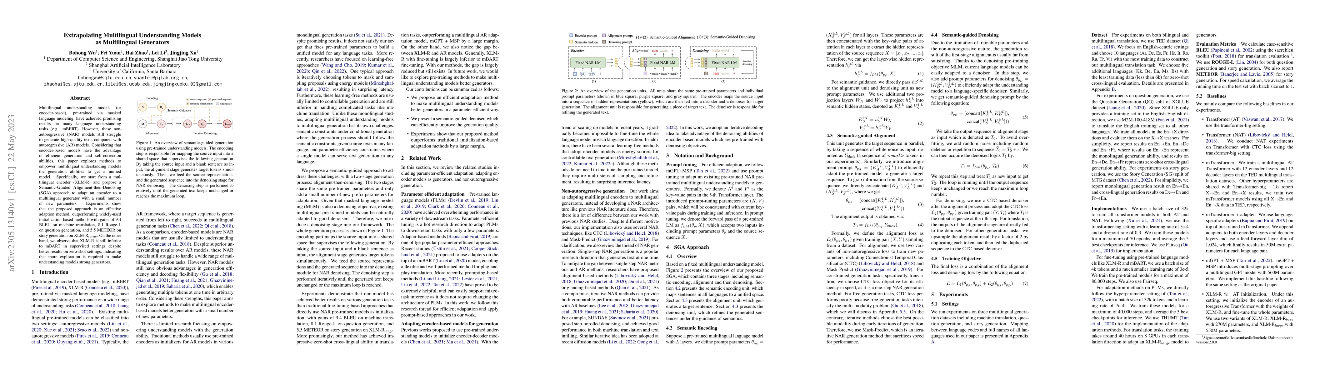 Thumbnail for Extrapolating Multilingual Understanding Models as Multilingual
  Generators
