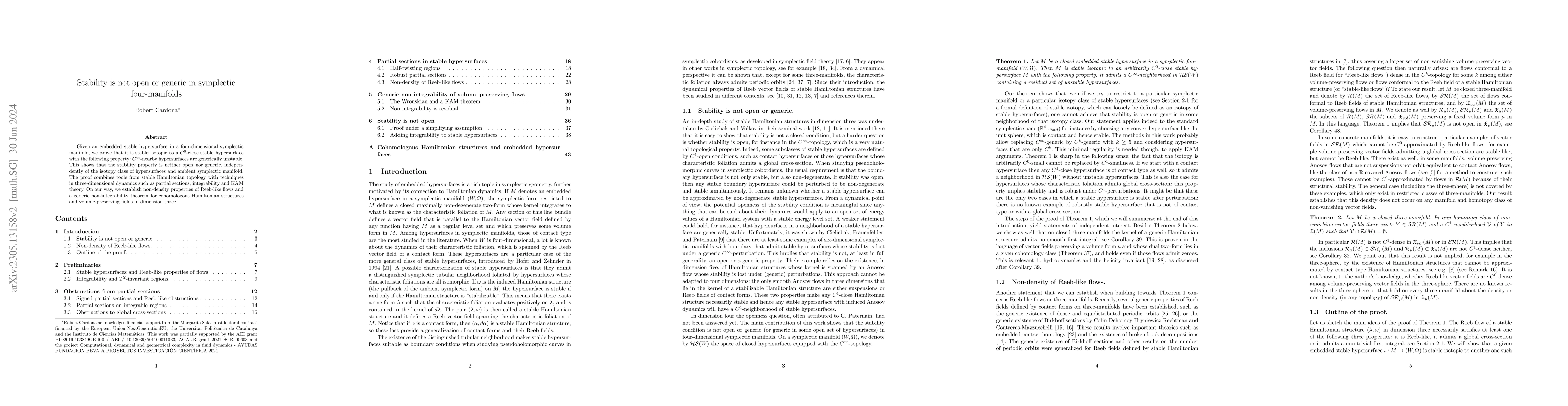 Thumbnail for Stability is not open or generic in symplectic four-manifolds