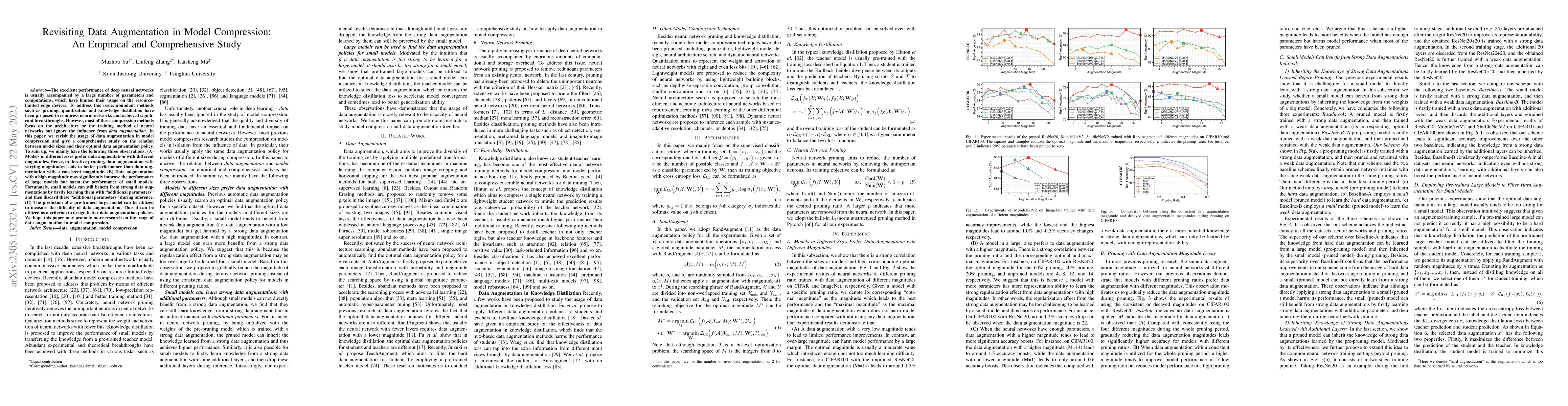 Thumbnail for Revisiting Data Augmentation in Model Compression: An Empirical and
  Comprehensive Study