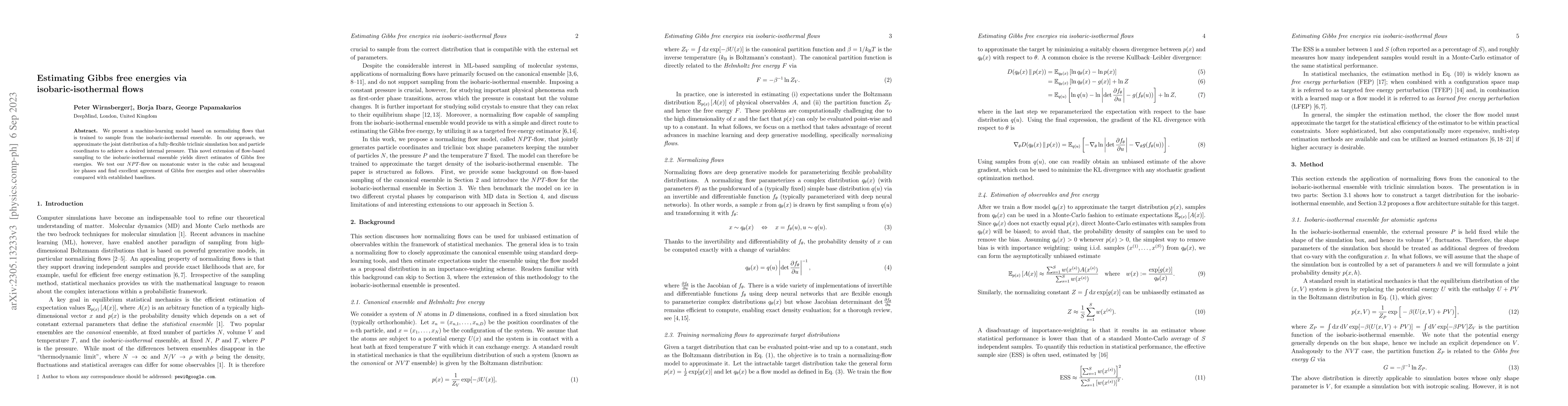 Thumbnail for Estimating Gibbs free energies via isobaric-isothermal flows