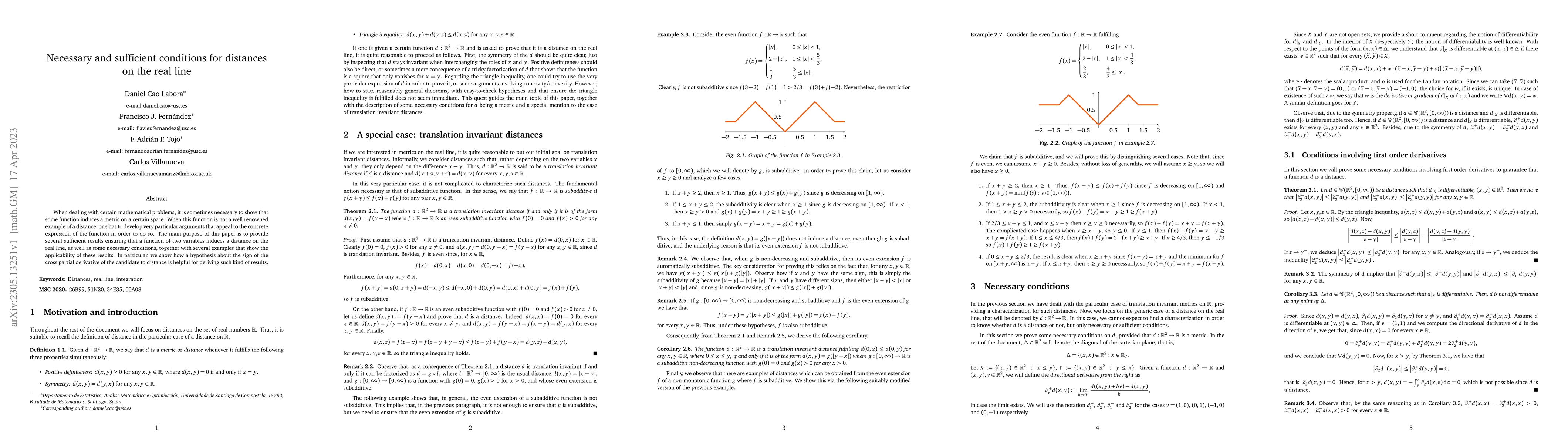 Thumbnail for Necessary and sufficient conditions for distances on the real line