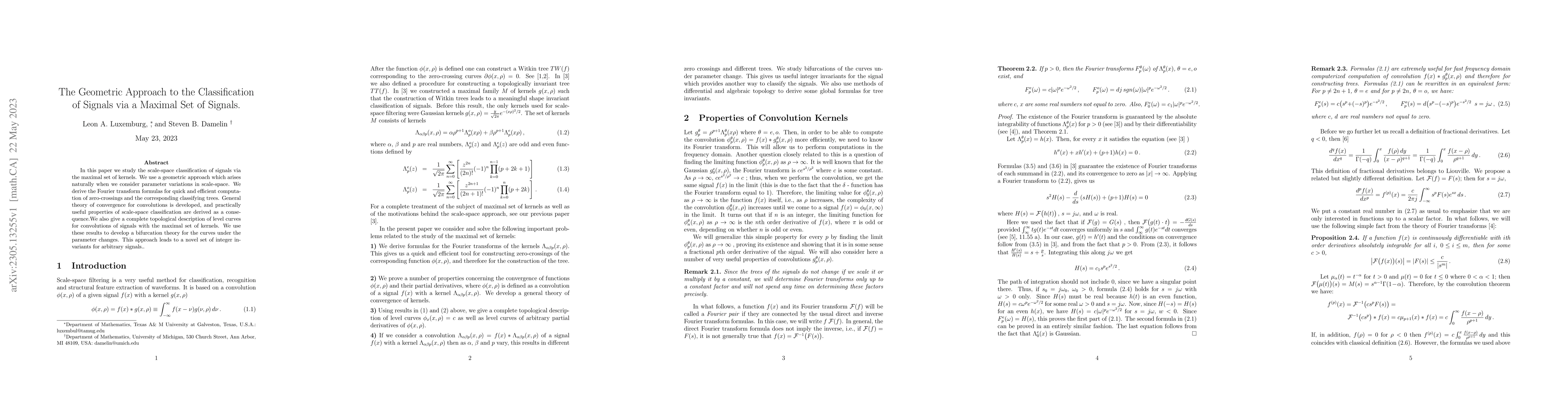 Thumbnail for The Geometric Approach to the Classification of Signals via a Maximal
  Set of Signals