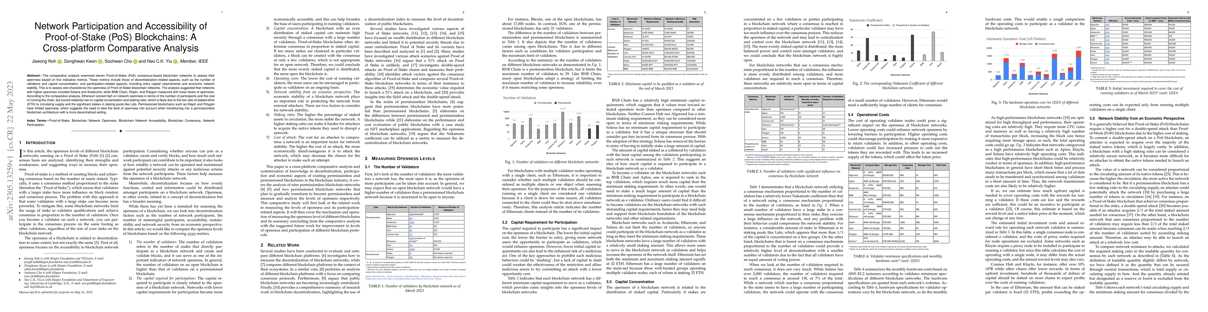 Thumbnail for Network Participation and Accessibility of Proof-of-Stake (PoS)
  Blockchains: A Cross-platform Comparative Analysis