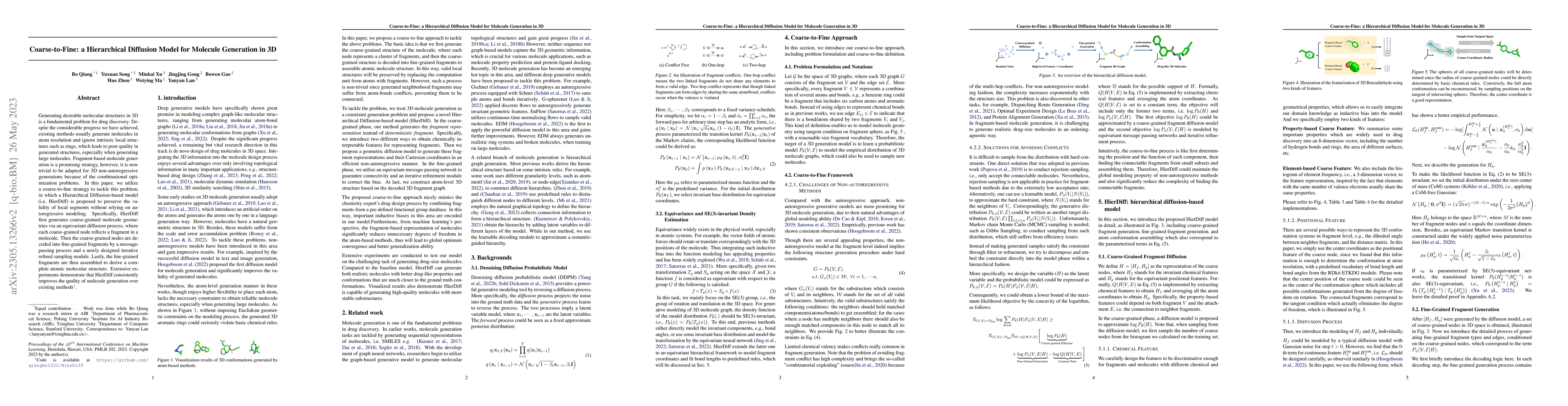 Thumbnail for Coarse-to-Fine: a Hierarchical Diffusion Model for Molecule Generation
  in 3D