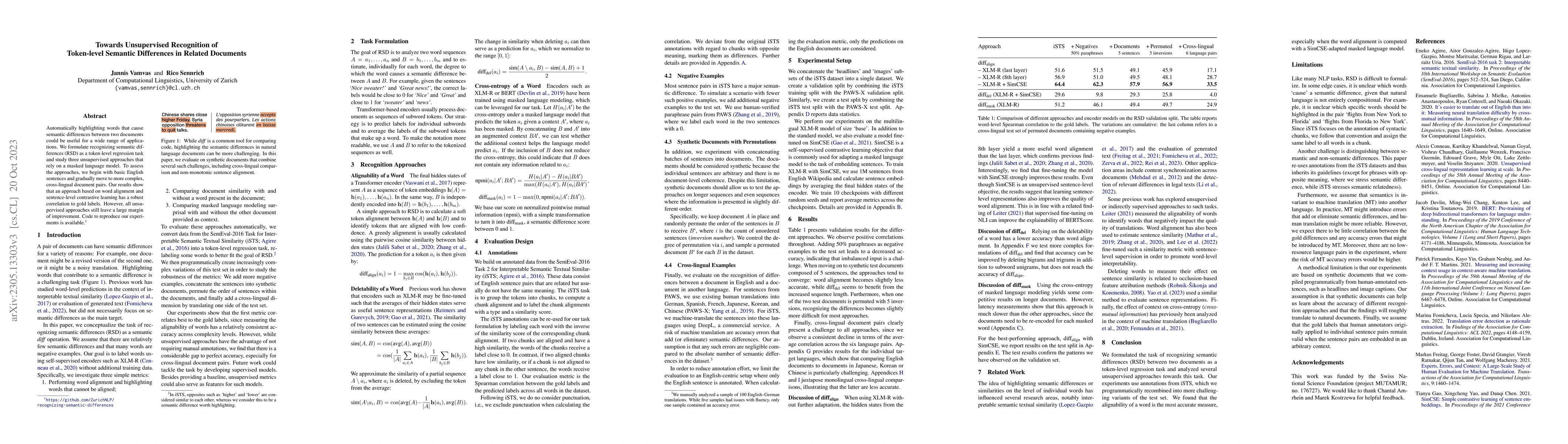 Thumbnail for Towards Unsupervised Recognition of Token-level Semantic Differences in
  Related Documents
