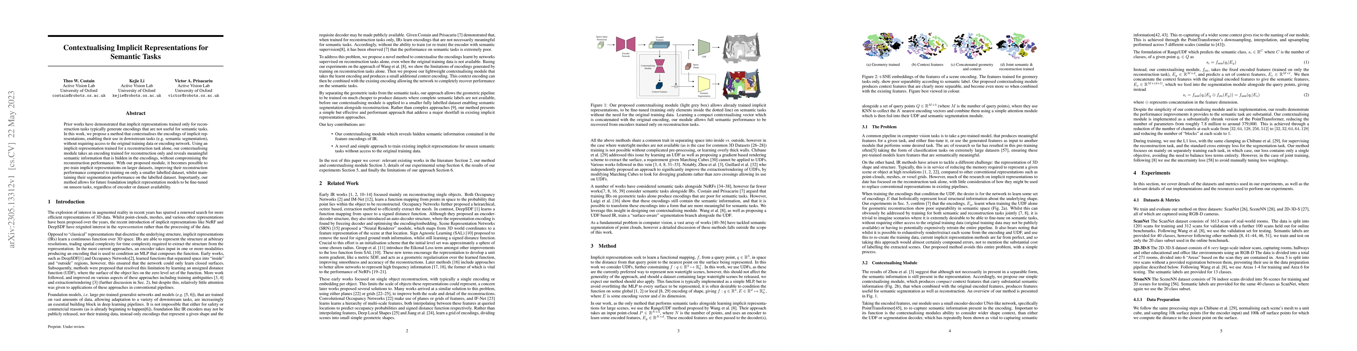 Thumbnail for Contextualising Implicit Representations for Semantic Tasks