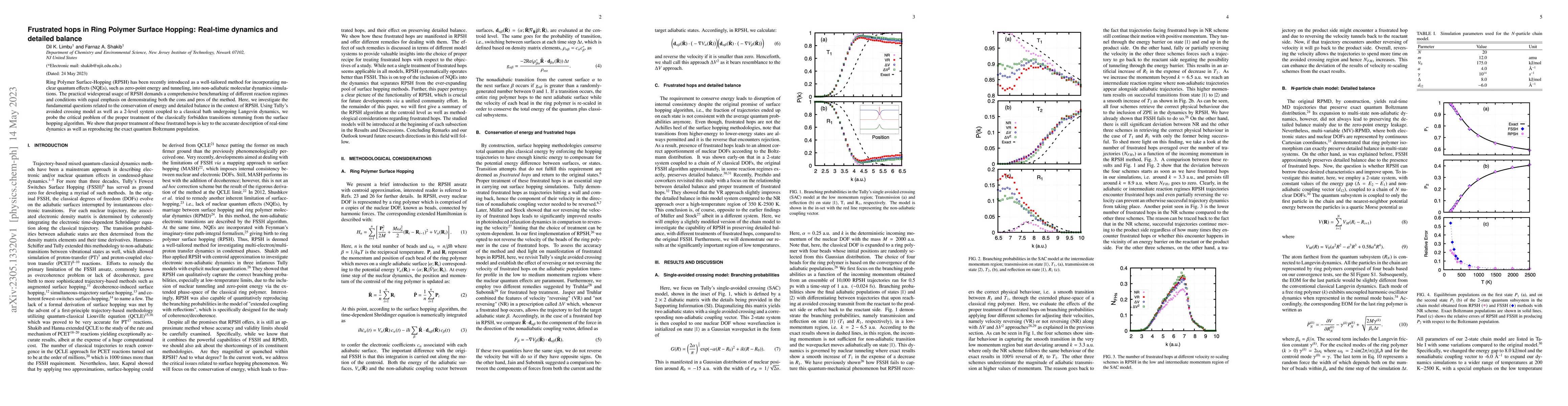 Thumbnail for Frustrated hops in Ring Polymer Surface Hopping: Real-time dynamics and
  detailed balance