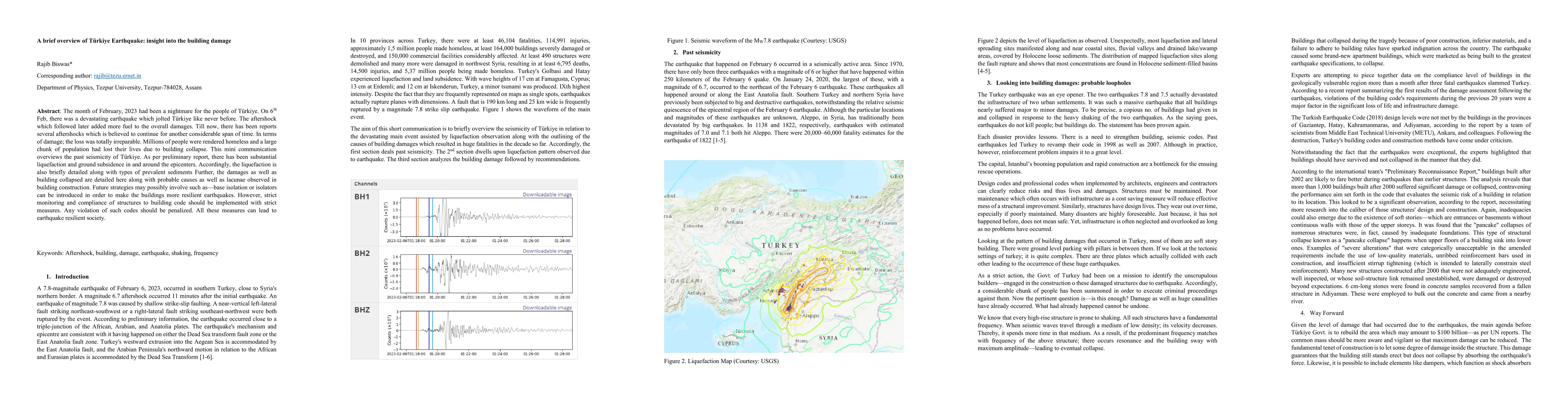 Thumbnail for A brief overview of Turkiye Earthquake: insight into the building damage