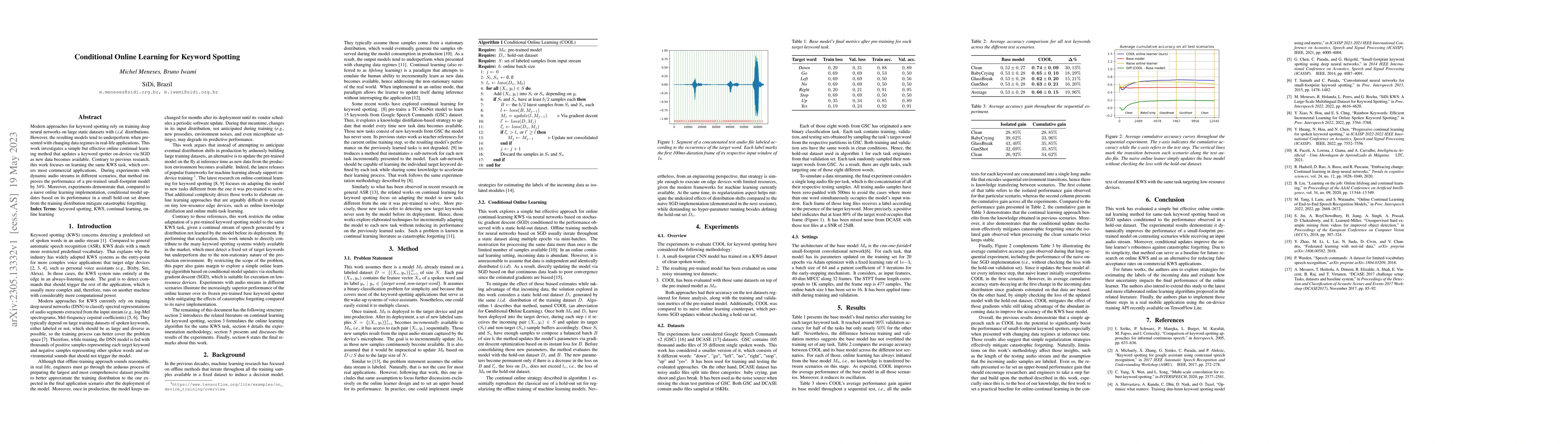 Thumbnail for Conditional Online Learning for Keyword Spotting