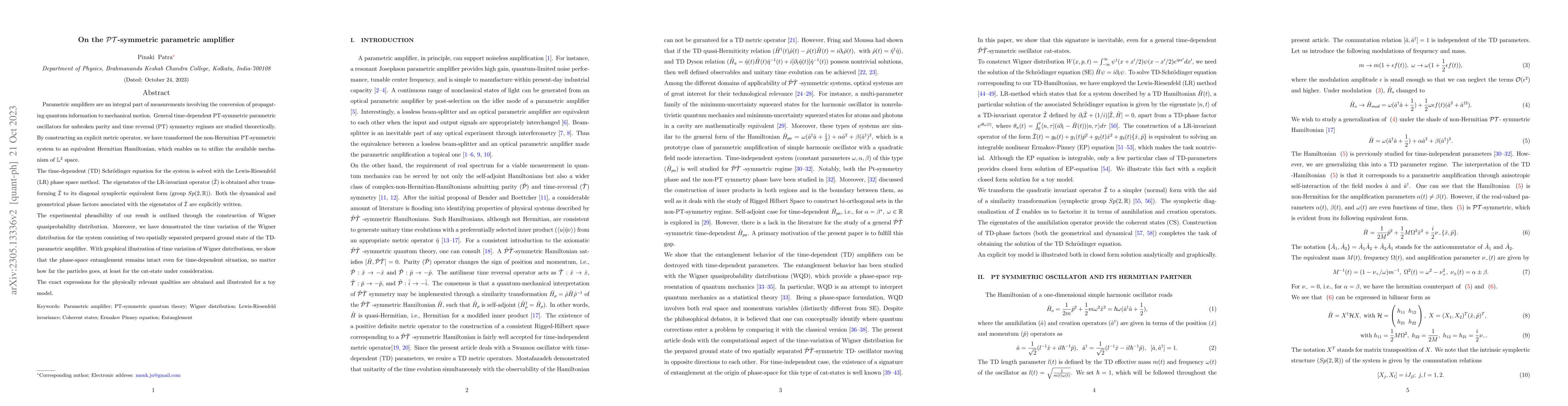 Thumbnail for On the $\mathcal{P}\mathcal{T}$-symmetric parametric amplifier