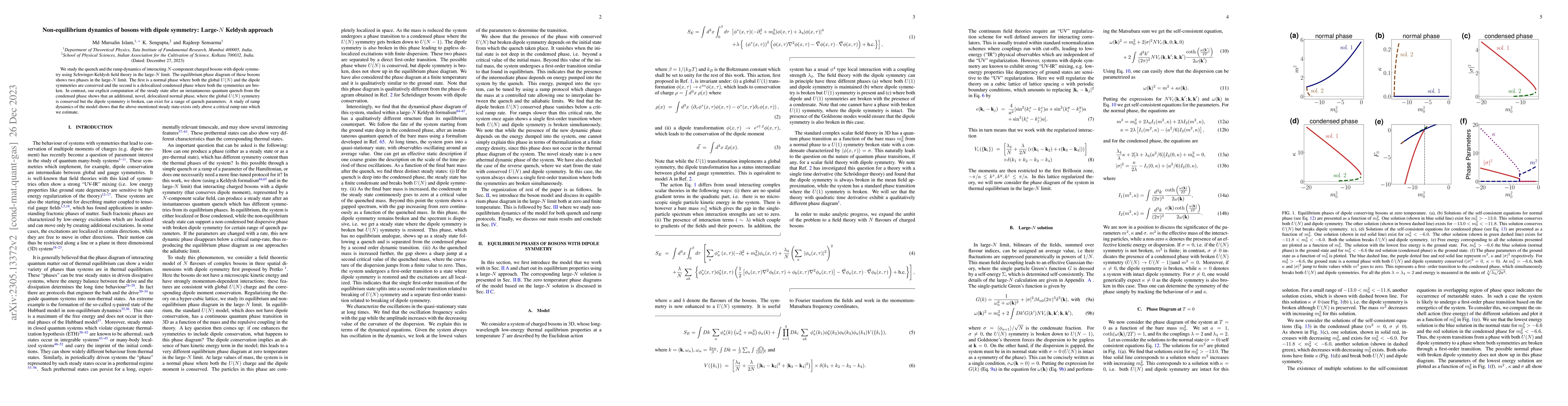 Thumbnail for Non-equilibrium dynamics of bosons with dipole symmetry: Large-$N$
  Keldysh approach